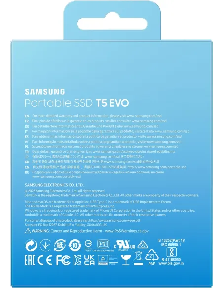 Samsung T5 EVO SSD 8TB Externo USB-C Negro
