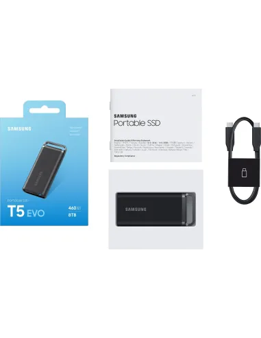 Samsung T5 EVO SSD 8TB Externo USB-C Negro