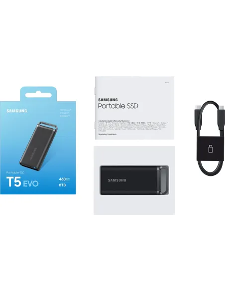 Samsung T5 EVO SSD 8TB Externo USB-C Negro