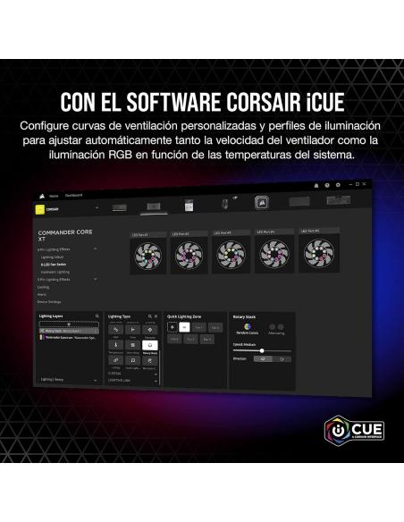 Corsair iCUE COMMANDER CORE XT Controlador Digital de Iluminación RGB y Velocidad de Ventiladores