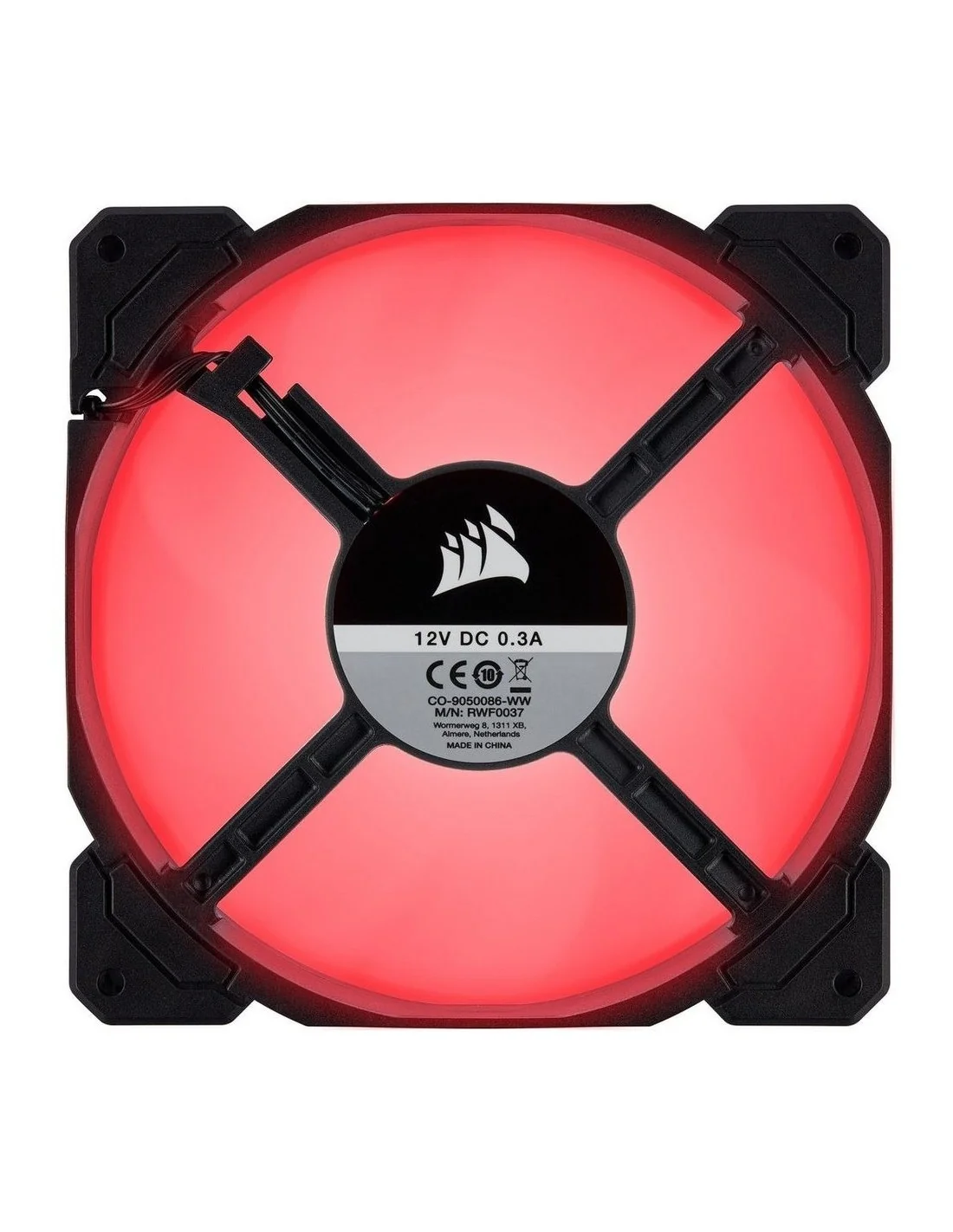 Corsair Air Series AF140 Pack 2 Ventiladores 140mm LED Rojo