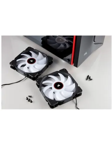Corsair Air Series AF140 Pack 2 Ventiladores 140mm LED Rojo