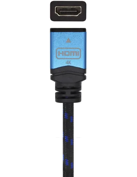 Aisens A120-0452 Prolongador HDMI v2.0 Macho/Hembra 1m Negro y Azul