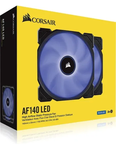 Corsair Air Series AF140 Pack 2 Ventiladores 140mm LED Azul