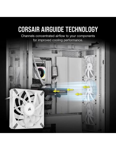 Corsair AF140 Elite 140 mm PWM Ventilador con Rodamiento Dinámico Líquido 140mm Blanco