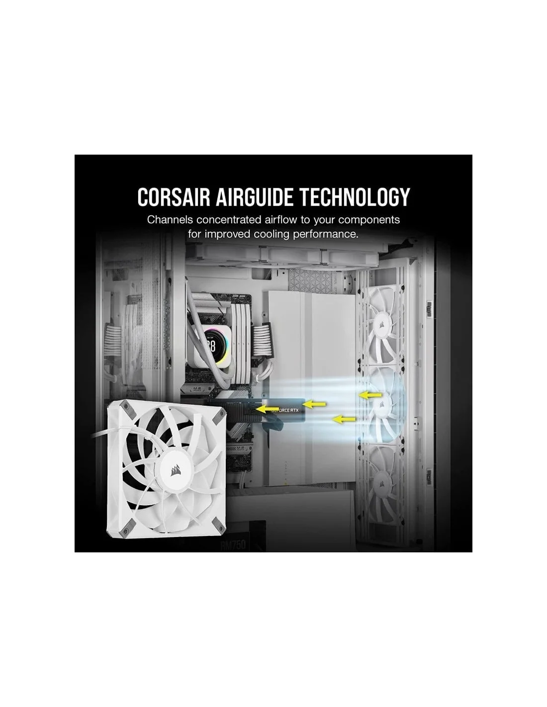 Corsair AF140 Elite 140 mm PWM Ventilador con Rodamiento Dinámico Líquido 140mm Blanco