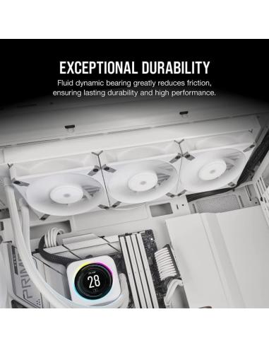Corsair AF140 Elite 140 mm PWM Ventilador con Rodamiento Dinámico Líquido 140mm Blanco