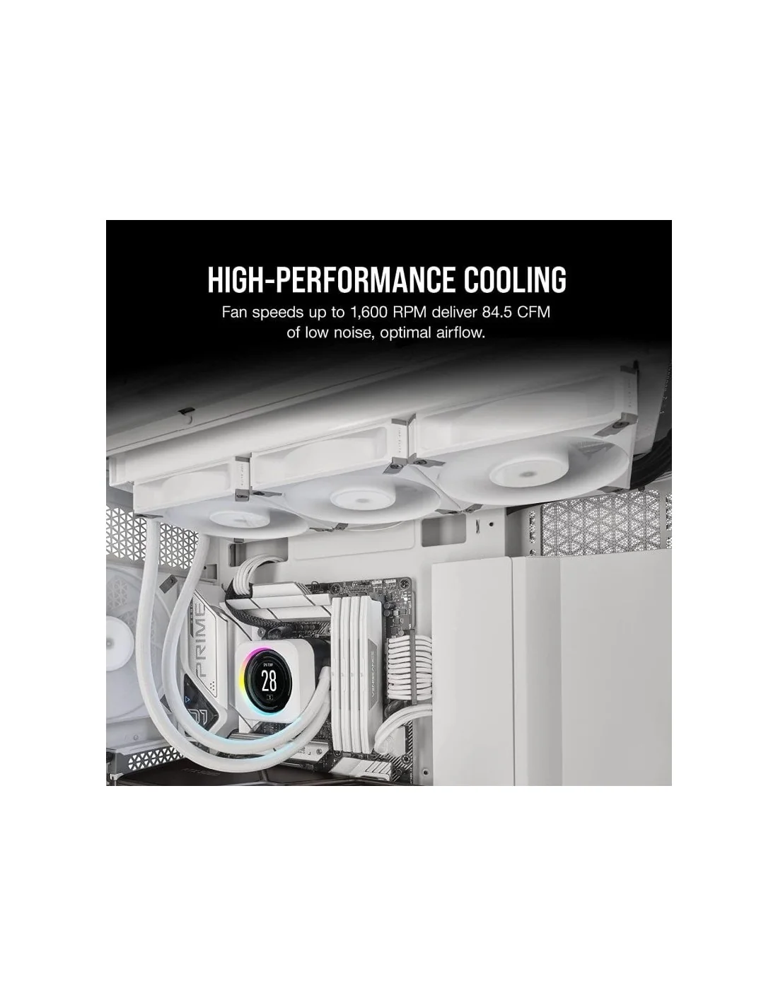 Corsair AF140 Elite 140 mm PWM Ventilador con Rodamiento Dinámico Líquido 140mm Blanco