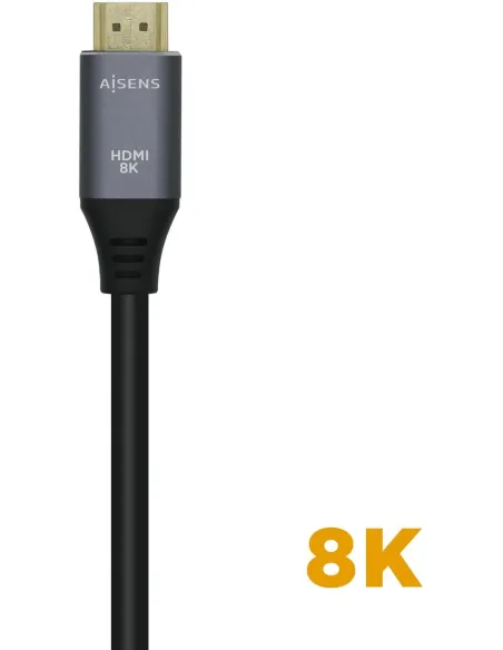Aisens A150-0425 Cable HDMI v2.1 Macho/Macho 50 cm Gris y Negro