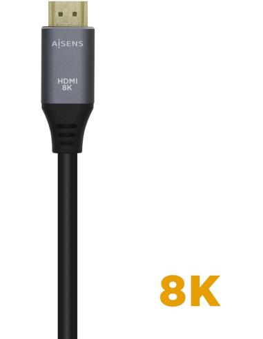 Aisens A150-0428 Cable HDMI v2.1 Macho/Macho 2 m Gris y Negro
