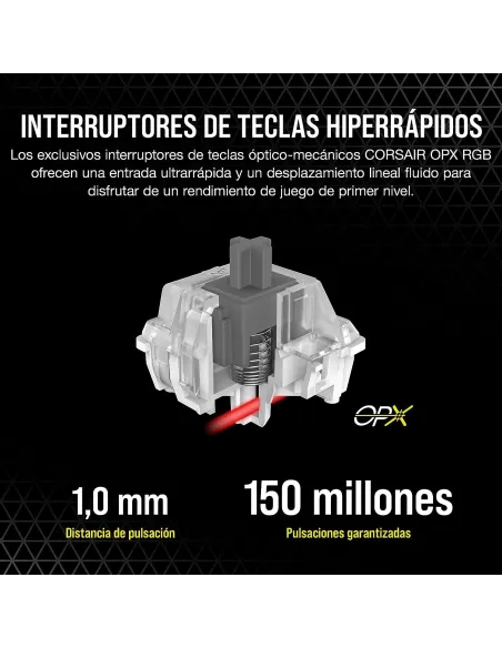 Corsair K60 PRO TKL RGB Teclado Optomecánico Gaming Negro