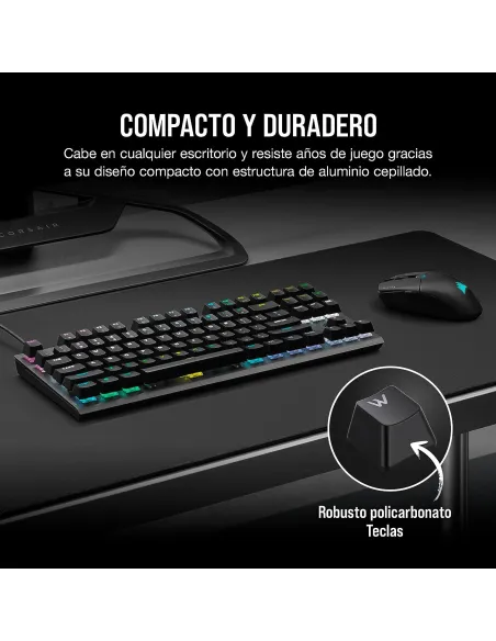 Corsair K60 PRO TKL RGB Teclado Optomecánico Gaming Negro