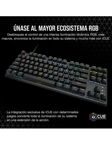 Corsair K60 PRO TKL RGB Teclado Optomecánico Gaming Negro