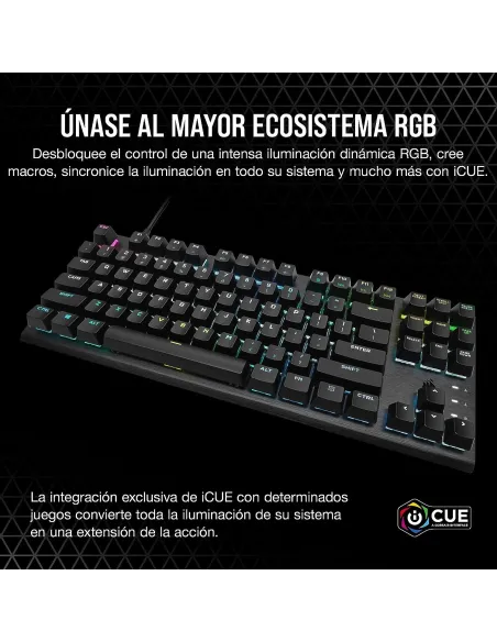 Corsair K60 PRO TKL RGB Teclado Optomecánico Gaming Negro