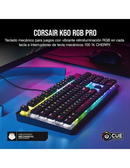 Corsair K60 RGB Pro Teclado Mecánico Gaming Cherry Viola