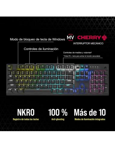 Corsair K60 RGB Pro Teclado Mecánico Gaming Cherry Viola