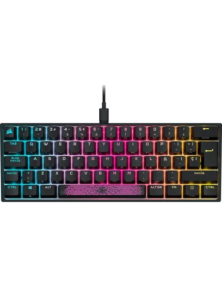 Corsair K65 Mini Teclado Mecánico Gaming RGB Switch Cherry MX Red Negro