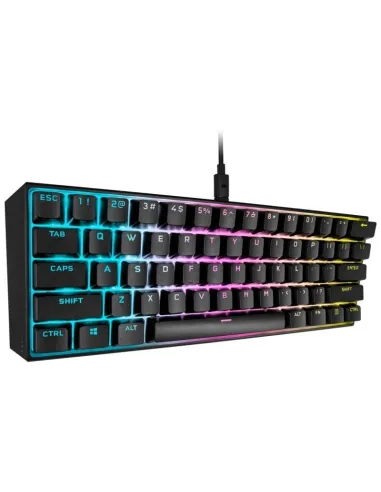 Corsair K65 Mini Teclado Mecánico Gaming RGB Switch Cherry MX Red Negro