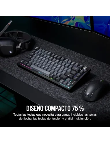 Corsair K65 PLUS WIRELESS 75% Teclado Mecánico Inalámbrico Gaming Hot Swapped MLX Red