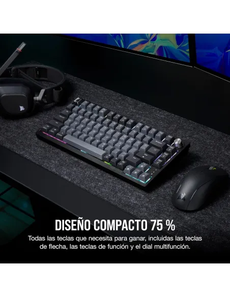 Corsair K65 PLUS WIRELESS 75% Teclado Mecánico Inalámbrico Gaming Hot Swapped MLX Red