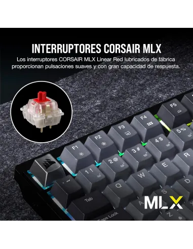 Corsair K65 PLUS WIRELESS 75% Teclado Mecánico Inalámbrico Gaming Hot Swapped MLX Red