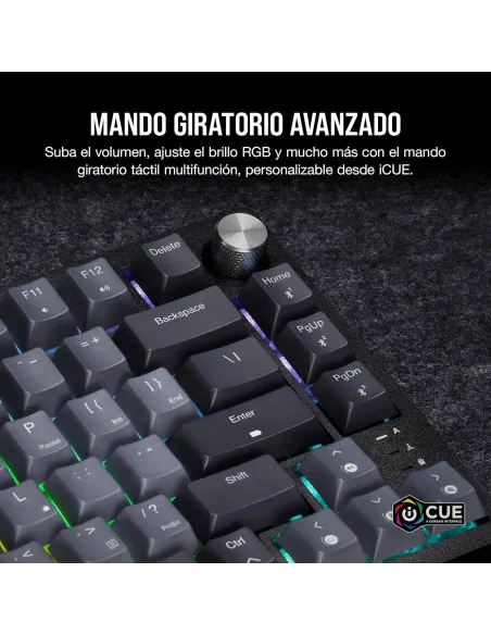 Corsair K65 PLUS WIRELESS 75% Teclado Mecánico Inalámbrico Gaming Hot Swapped MLX Red