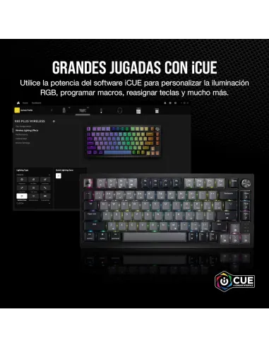 Corsair K65 PLUS WIRELESS 75% Teclado Mecánico Inalámbrico Gaming Hot Swapped MLX Red