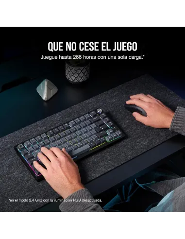 Corsair K65 PLUS WIRELESS 75% Teclado Mecánico Inalámbrico Gaming Hot Swapped MLX Red