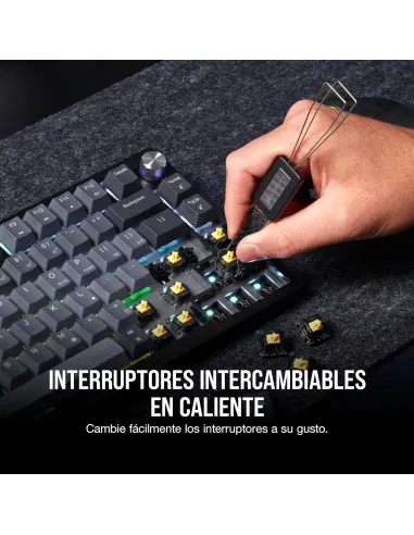 Corsair K65 PLUS WIRELESS 75% Teclado Mecánico Inalámbrico Gaming Hot Swapped MLX Red