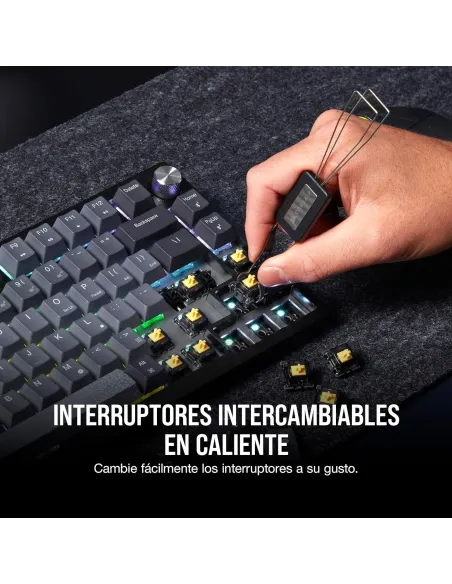 Corsair K65 PLUS WIRELESS 75% Teclado Mecánico Inalámbrico Gaming Hot Swapped MLX Red