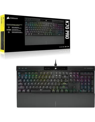Corsair K70 PRO RGB Teclado Mecánico Gaming Switch Óptico-Mecánico Corsair OPX Negro