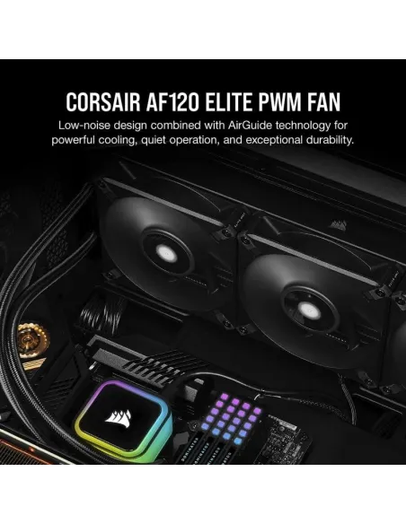 Corsair AF120 Elite 120 mm PWM Ventilador con Rodamiento Dinámico Líquido 120mm
