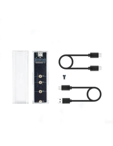 TooQ TQE-2200 Caja Externa M.2 PCIe USB-C 3.1 Transparente RGB