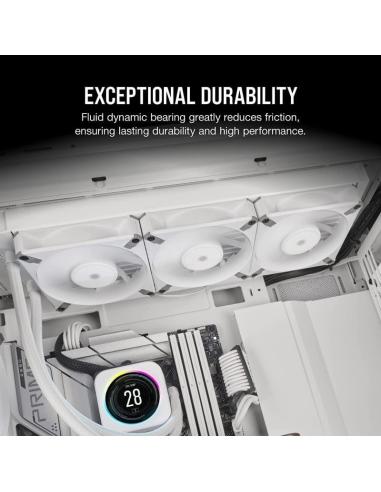 Corsair AF120 Elite 120 mm PWM Ventilador con Rodamiento Dinámico Líquido 120mm Blanco