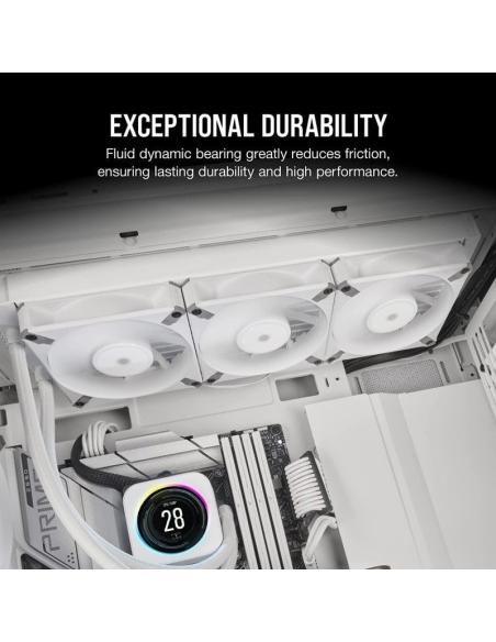 Corsair AF120 Elite 120 mm PWM Ventilador con Rodamiento Dinámico Líquido 120mm Blanco