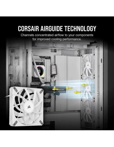 Corsair AF120 Elite 120 mm PWM Ventilador con Rodamiento Dinámico Líquido 120mm Blanco