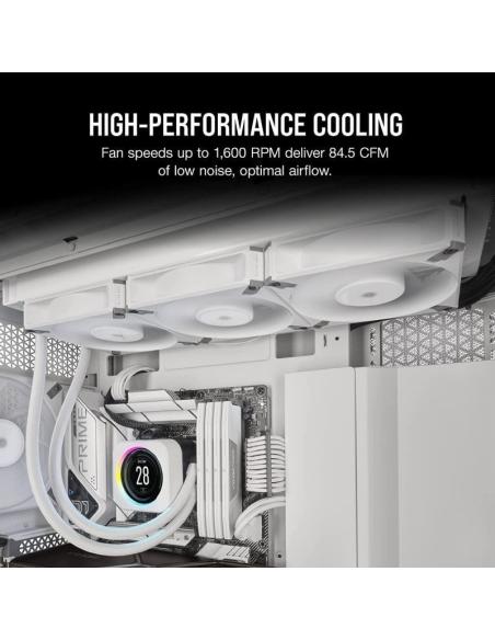 Corsair AF120 Elite 120 mm PWM Ventilador con Rodamiento Dinámico Líquido 120mm Blanco