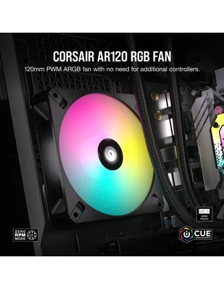 Corsair iCUE AR120 Digital RGB Triple Pack Ventiladores 120mm Negros