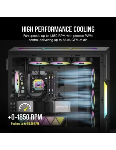 Corsair iCUE AR120 Digital RGB Triple Pack Ventiladores 120mm Negros