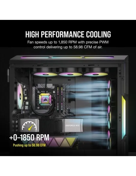 Corsair iCUE AR120 Digital RGB Triple Pack Ventiladores 120mm Negros