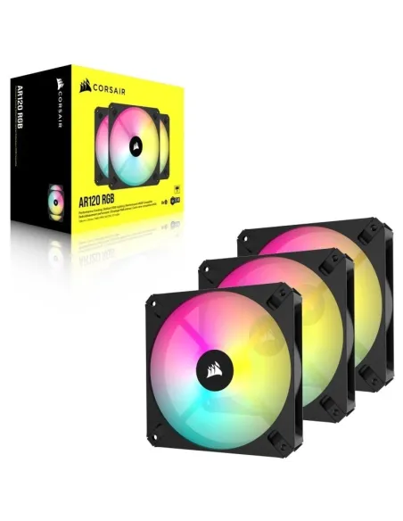 Corsair iCUE AR120 Digital RGB Triple Pack Ventiladores 120mm Negros