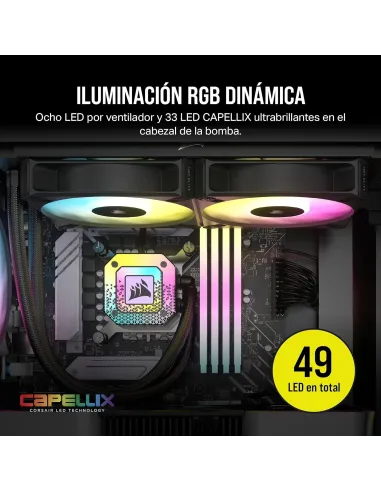 Corsair iCUE H100i Elite Capellix XT Kit Refrigeración Líquida 240mm Negra