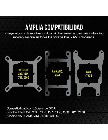 Corsair iCUE H100i Elite Capellix XT Kit Refrigeración Líquida 240mm Negra