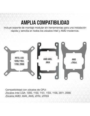 Corsair iCUE H100i ELITE CAPELLIX XT Kit de Refrigeración Líquida 240mm Blanco