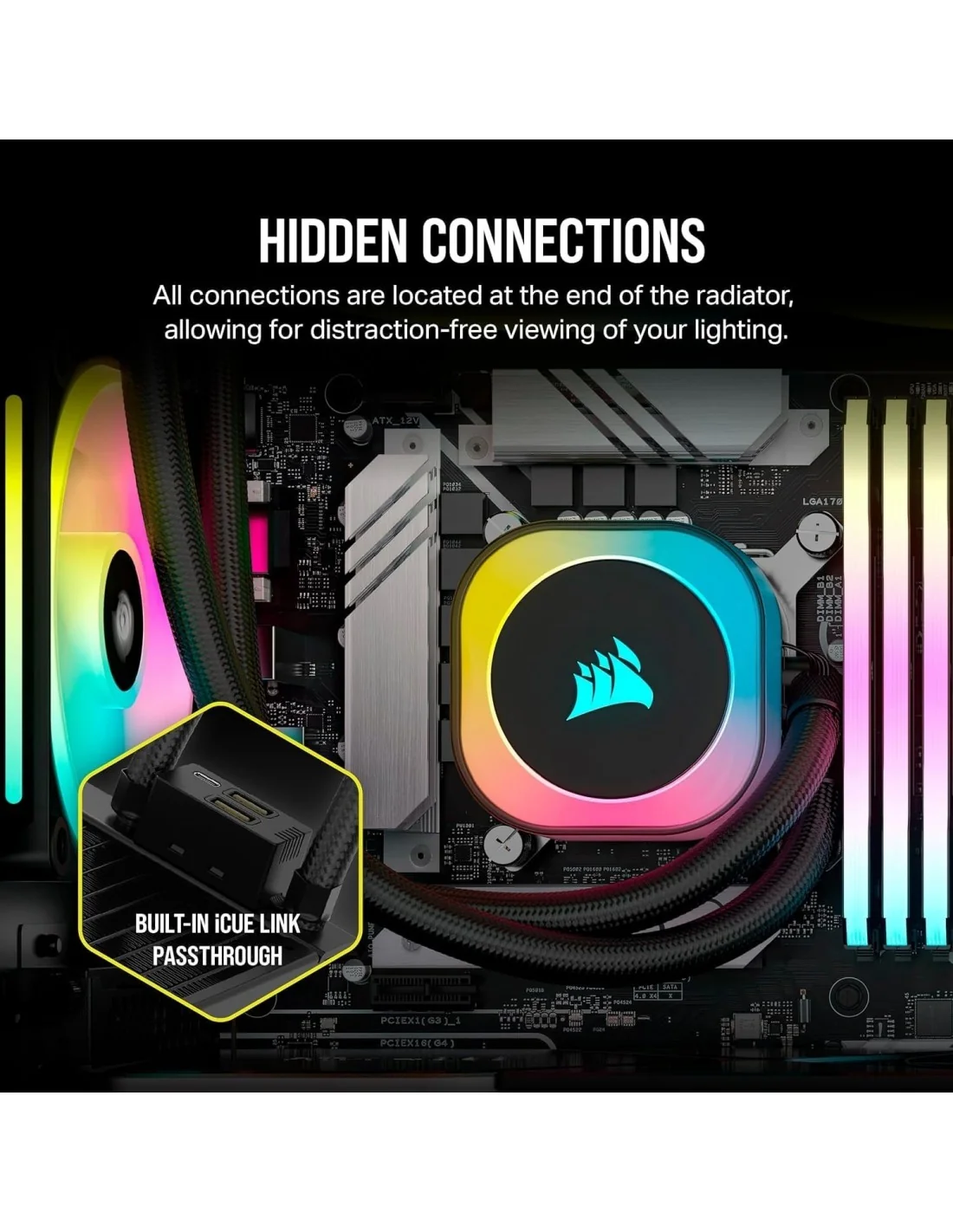 Corsair iCUE LINK H150i RGB AIO Kit de Refrigeración Líquida Negra