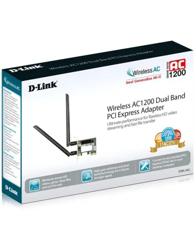 D-Link DWA-582 Tarjeta de Red WiFi AC1200 Dual Band PCIe