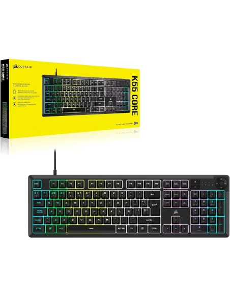 Corsair K55 CORE RGB Teclado Gaming Retroiluminado Negro