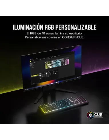Corsair K55 CORE RGB Teclado Gaming Retroiluminado Negro
