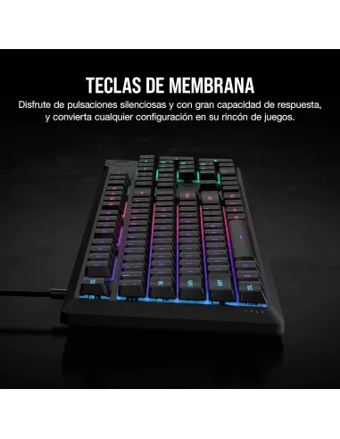 Corsair K55 CORE RGB Teclado Gaming Retroiluminado Negro