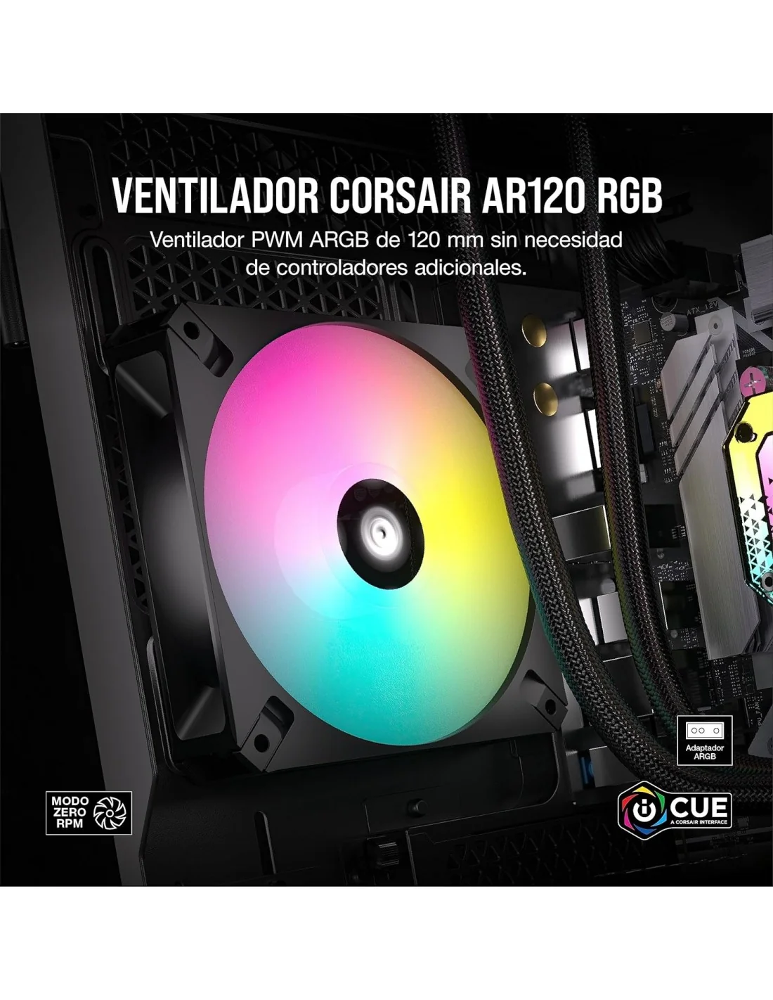 Corsair iCUE AR120 Digital RGB Ventilador 120mm Negro